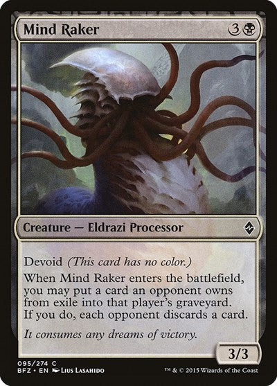 Mind Raker (BFZ) #95 Common (Lightly Played) Battle for Zendikar Magic: The Gathering: 2015