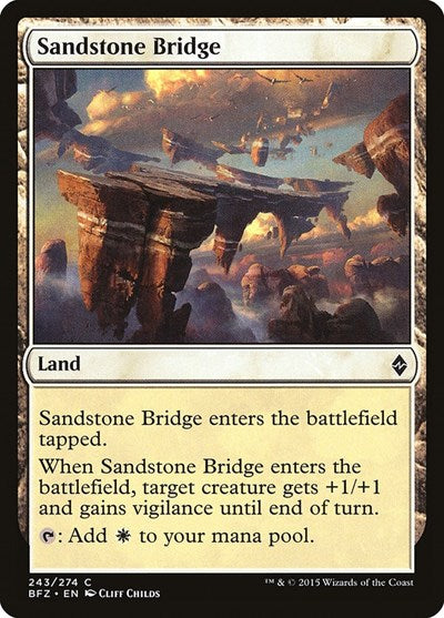 Sandstone Bridge (BFZ) #243 Common (Lightly Played) Battle for Zendikar Magic: The Gathering: 2015