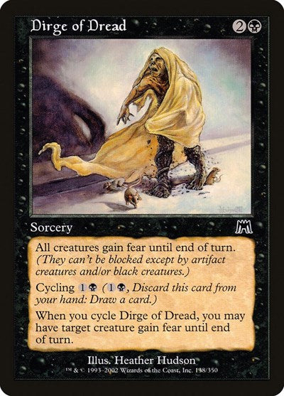 Dirge of Dread (ONS) #138 Common (Heavily Played) Onslaught Magic: The Gathering: 2002