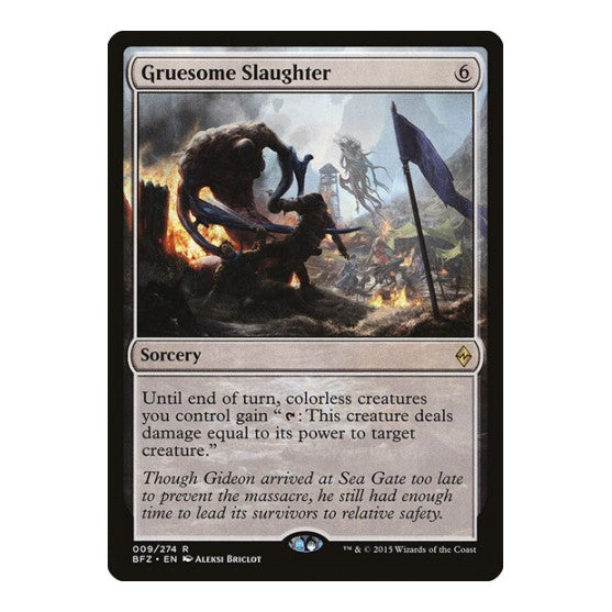 Gruesome Slaughter (BFZ) #9 Rare (Lightly Played) Battle for Zendikar Magic: The Gathering: 2015