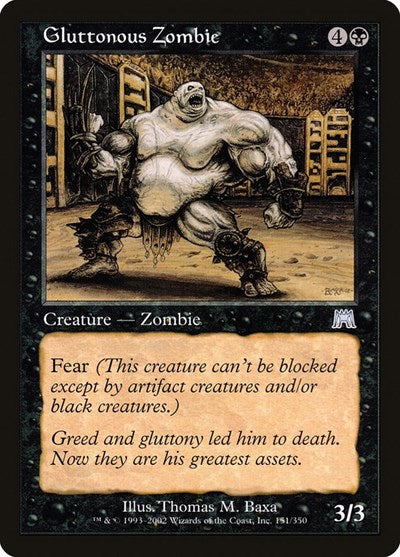 Gluttonous Zombie (ONS) #151 Uncommon Onslaught Magic: The Gathering: 2002