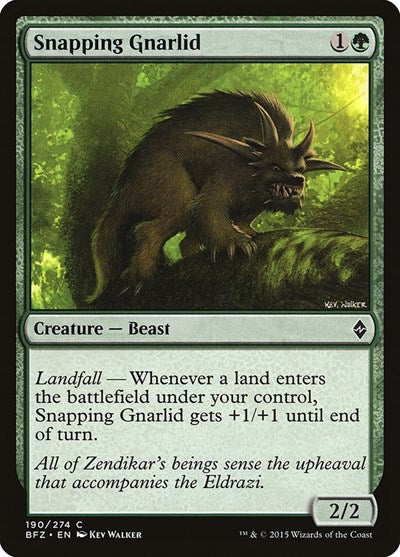 Snapping Gnarlid (BFZ) #190 Common (Lightly Played) Battle for Zendikar Magic: 2015