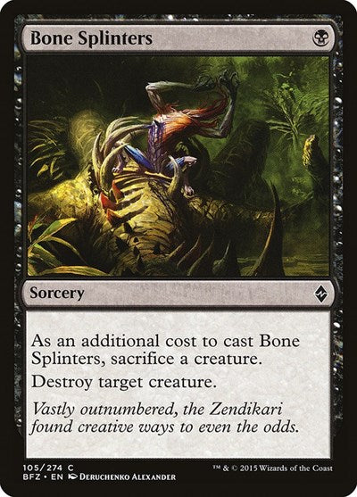 Bone Splinters (BFZ) #105 Common (Lightly Played) Battle for Zendikar Magic: The Gathering: 2015