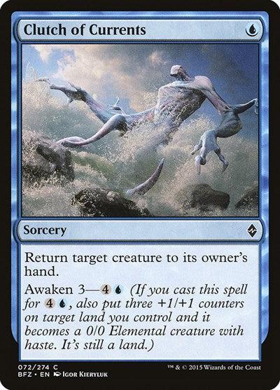 Clutch of Currents (BFZ) #72 Common (Lightly Played) Battle for Zendikar Magic: The Gathering: 2015