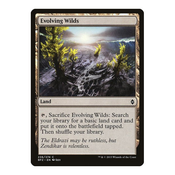 Evolving Wilds (BFZ) #236 Common (Heavily Played) Battle for Zendikar Magic: The Gathering: 2015