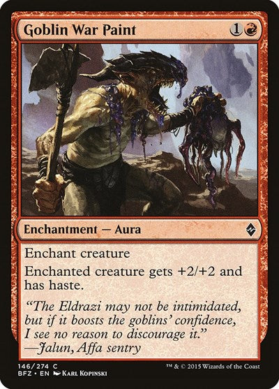 Goblin War Paint (BFZ) #146 Common (Moderately Played) Battle for Zendikar Magic: The Gathering: 2015
