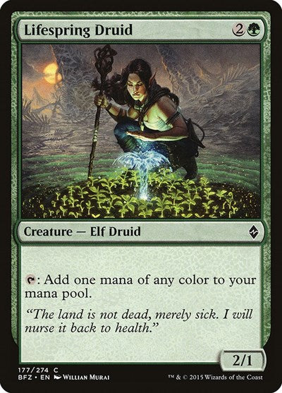 Lifespring Druid (BFZ) #177 Common (Lightly Played) Battle for Zendikar Magic: The Gathering: 2015