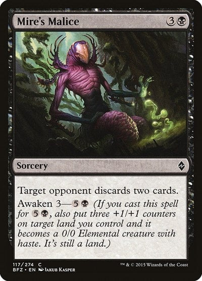 Mires Malice (BFZ) #117 Common (Moderately Played) Battle for Zendikar Magic: The Gathering: 2015
