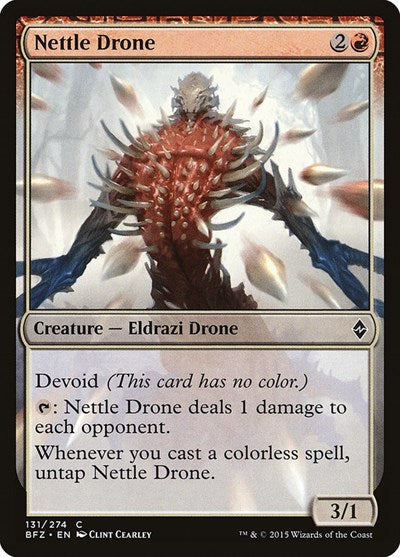 Nettle Drone (BFZ) #131 Common (Lightly Played) Battle for Zendikar Magic: 2015