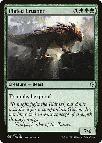 Plated Crusher (BFZ) #183 Uncommon (Lightly Played) Battle for Zendikar Magic: The Gathering: 2015
