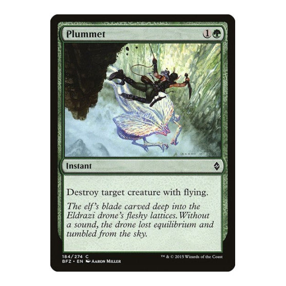 Plummet (BFZ) #184 Common (Lightly Played) Battle for Zendikar Magic: The Gathering: 2015