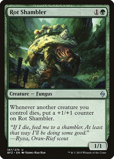 Rot Shambler (BFZ) #187 Uncommon (Moderately Played) Battle for Zendikar Magic: The Gathering: 2015