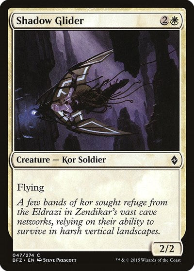 Shadow Glider (BFZ) #47 Common (Lightly Played) Battle for Zendikar Magic: 2015