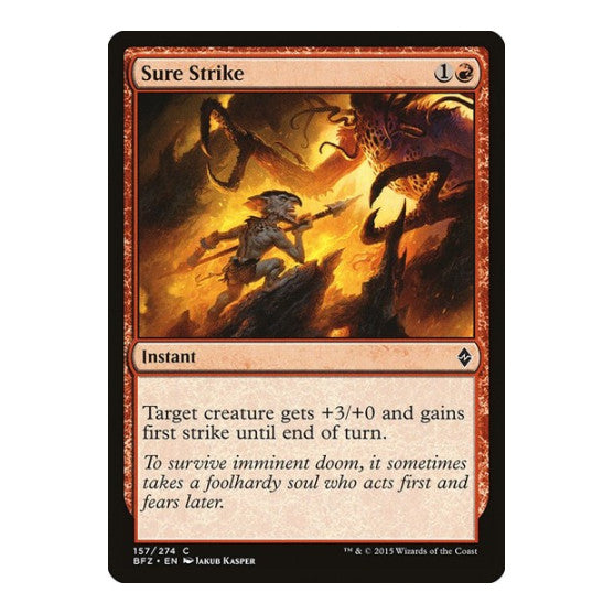 Sure Strike (BFZ) #157 Common (Lightly Played) Battle for Zendikar Magic: The Gathering: 2015
