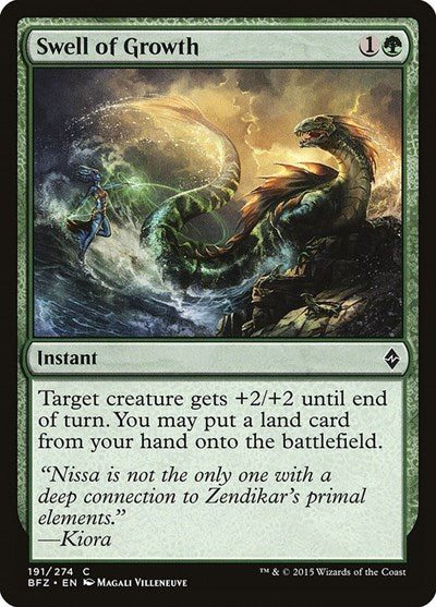 Swell of Growth (BFZ) #191 Common (Lightly Played) Battle for Zendikar Magic: 2015