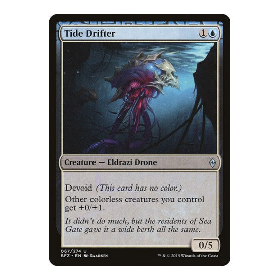 Tide Drifter (BFZ) #67 Uncommon (Lightly Played) Battle for Zendikar Magic: The Gathering: 2015
