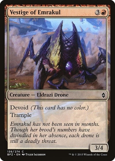 Vestige of Emrakul (BFZ) #136 Common (Lightly Played) Battle for Zendikar Magic: The Gathering: 2015