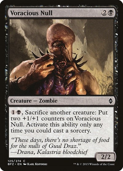 Voracious Null (BFZ) #125 Common (Lightly Played) Battle for Zendikar Magic: The Gathering: 2015