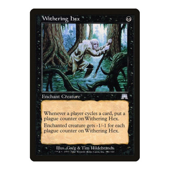 Withering Hex (ONS) #181 Uncommon (Lightly Played) Onslaught Magic: The Gathering: 2002