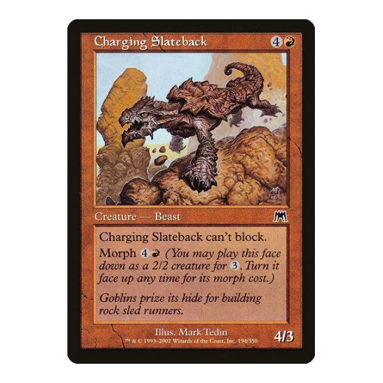 Charging Slateback (ONS) #194 Common (Foil Moderately Played) Onslaught Magic: The Gathering: 2002