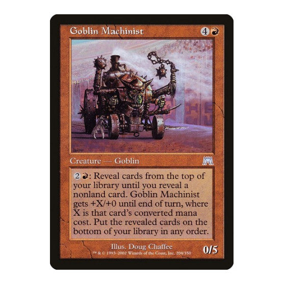 Goblin Machinist (ONS) #204 Uncommon (Damaged) Onslaught Magic: The Gathering: 2002