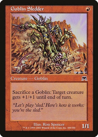Goblin Sledder (ONS) #209 Common (Lightly Played) Onslaught Magic: The Gathering: 2002