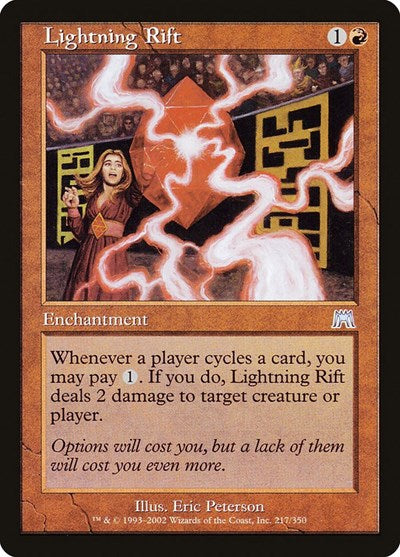 Lightning Rift (ONS) #217 Uncommon (Lightly Played) Onslaught Magic: The Gathering: 2002