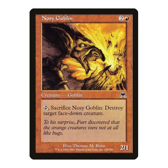 Nosy Goblin (ONS) #220 Common (Lightly Played) Onslaught Magic: The Gathering: 2002