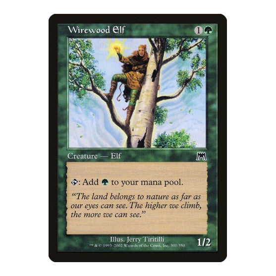 Wirewood Elf (ONS) #301 Common (Lightly Played) Onslaught Magic: The Gathering: 2002