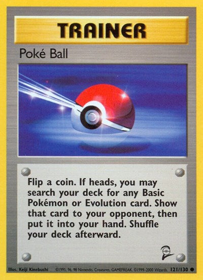 Poke Ball (BS2) #121/130 Common (Lightly Played) Base Set 2 Pokemon: 2000