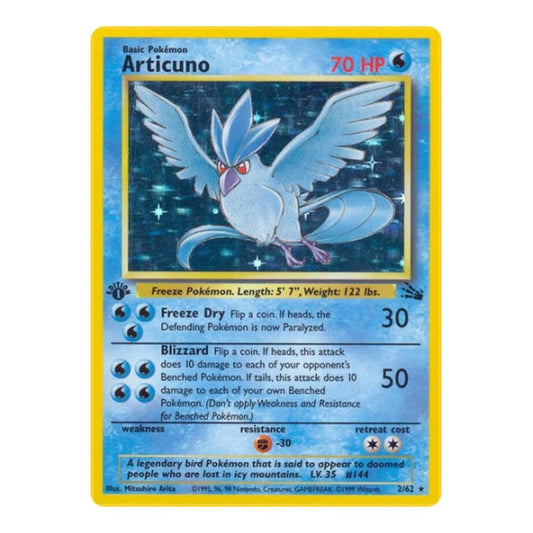 Articuno (2) (FO) #02/62 Holo Rare Fossil Pokemon: 1999