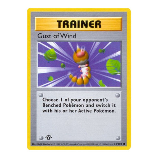 Gust of Wind (BSS) #093/102 Common Base Set (Shadowless) Pokemon: 1999