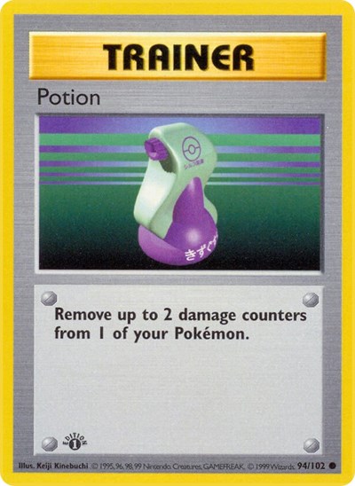 1999 Pokemon: Base Set (Shadowless) (BSS) - Potion (#094/102, Common)
