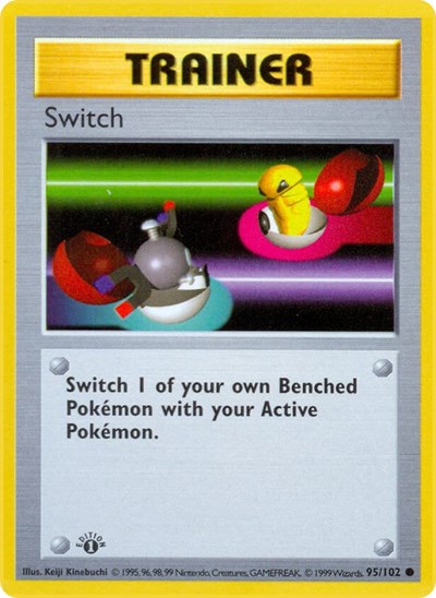 Switch (BSS) #095/102 Common Base Set (Shadowless) Pokemon: 1999