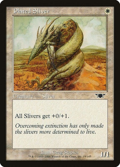 Plated Sliver (LGN) #19 Common (Lightly Played) Legions Magic: The Gathering: 2003