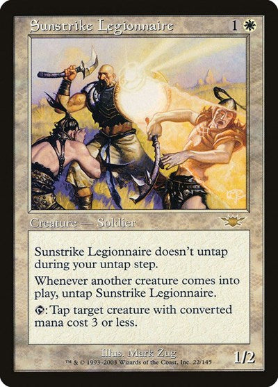 Sunstrike Legionnaire (LGN) #22 Rare (Lightly Played) Legions Magic: 2003