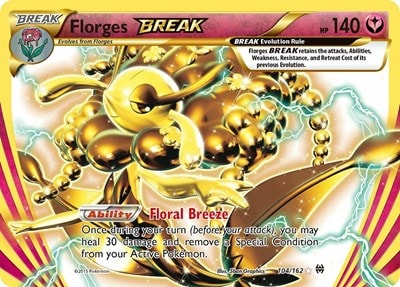 Florges BREAK (BKT) #104/162 Rare BREAK XY - BREAKthrough Pokemon: 2015
