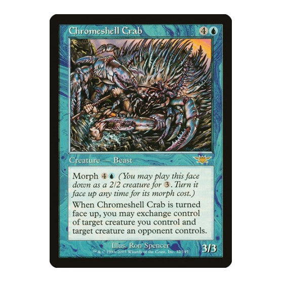 Chromeshell Crab (LGN) #32 Rare (Foil Damaged) Legions Magic: The Gathering: 2003