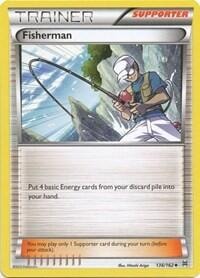 Fisherman (BKT) #136/162 Uncommon (Reverse Holofoil Moderately Played) XY - BREAKthrough Pokemon: 2015