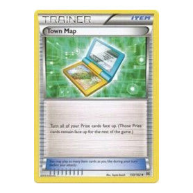 Town Map (BKT) #150/162 Uncommon (Reverse Holofoil Heavily Played) XY - BREAKthrough Pokemon: 2015
