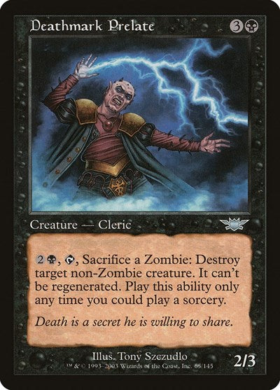 Deathmark Prelate (LGN) #65 Uncommon (Moderately Played) Legions Magic: The Gathering: 2003