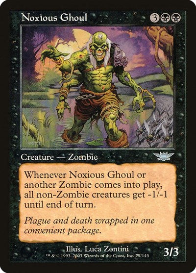 Noxious Ghoul (LGN) #77 Uncommon (Lightly Played) Legions Magic: The Gathering: 2003