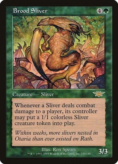 Brood Sliver (LGN) #120 Rare (Near Mint) Legions Magic: The Gathering: 2003