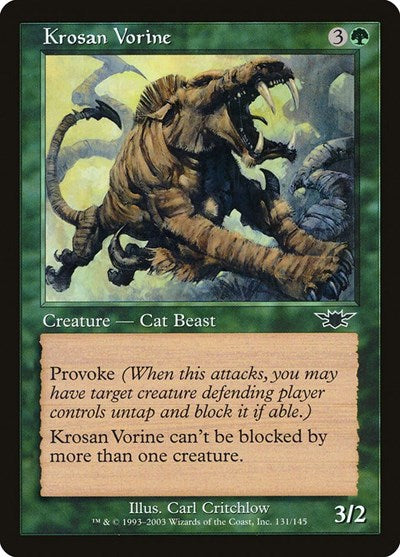 Krosan Vorine (LGN) #131 Common (Lightly Played) Legions Magic: The Gathering: 2003
