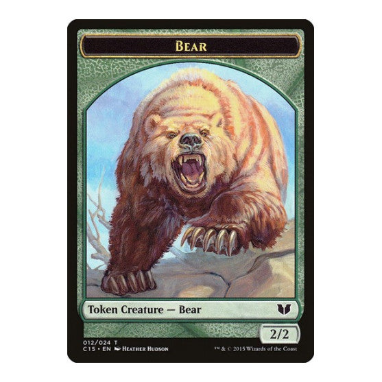Bear // Spider Double-Sided Token (C15) #12 // 18 T (Moderately Played) Commander 2015 Magic: The Gathering: 2015