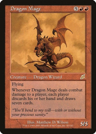 Dragon Mage (SCG) #87 Rare (Moderately Played) Scourge Magic: The Gathering: 2003