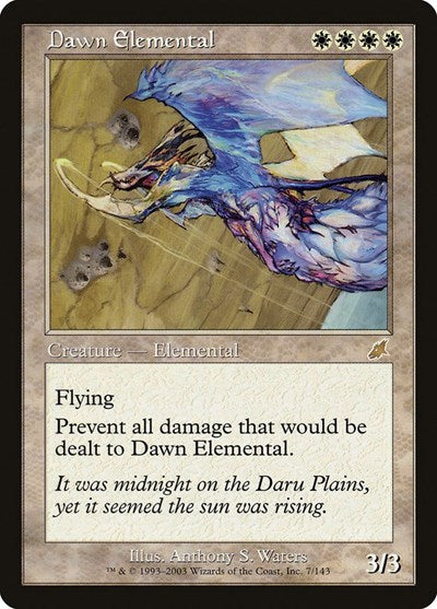 Dawn Elemental (SCG) #7 Rare (Moderately Played) Scourge Magic: The Gathering: 2003