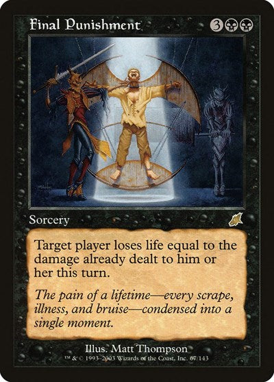 Final Punishment (SCG) #67 Rare (Lightly Played) Scourge Magic: The Gathering: 2003