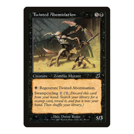 Twisted Abomination (SCG) #76 Common (Moderately Played) Scourge Magic: The Gathering: 2003