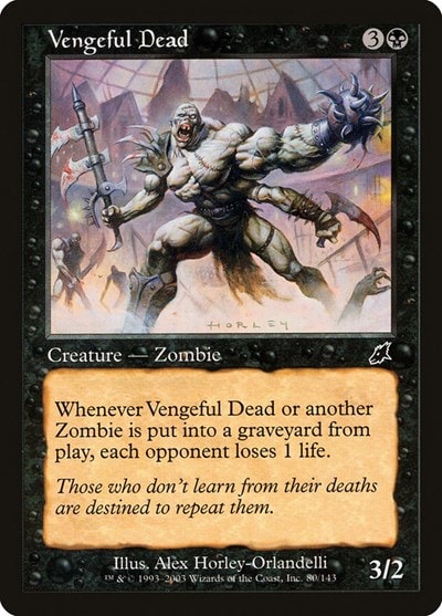 Vengeful Dead (SCG) #80 Common (Heavily Played) Scourge Magic: The Gathering: 2003